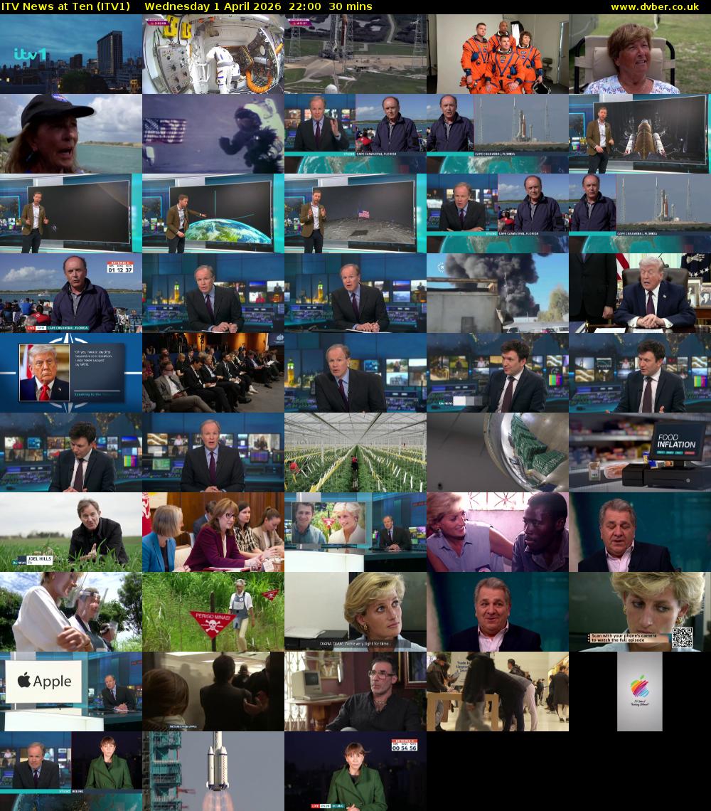 ITV News at Ten (ITV1) Wednesday 1 April 2026 22:00 - 22:30