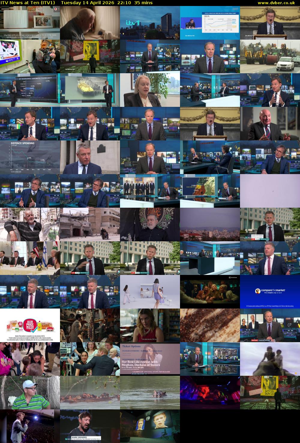 ITV News at Ten (ITV1) Tuesday 14 April 2026 22:10 - 22:45
