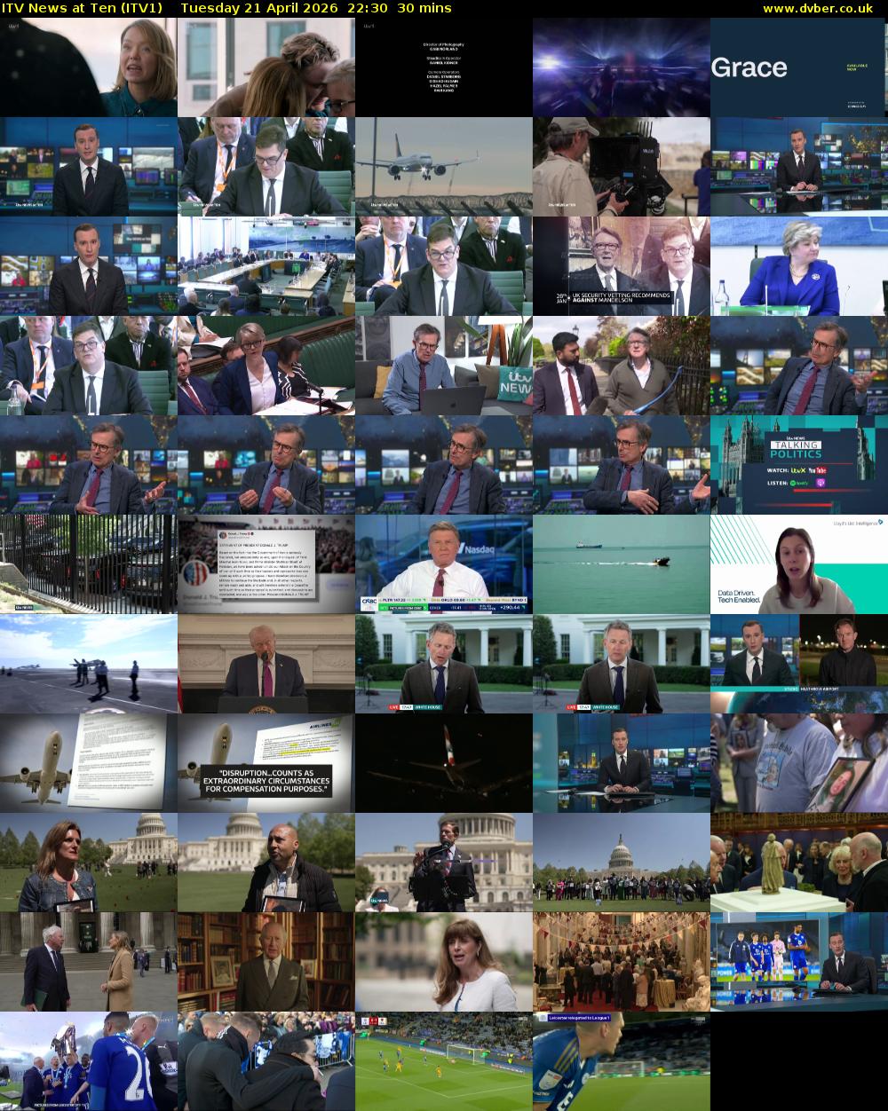 ITV News at Ten (ITV1) Tuesday 21 April 2026 22:30 - 23:00