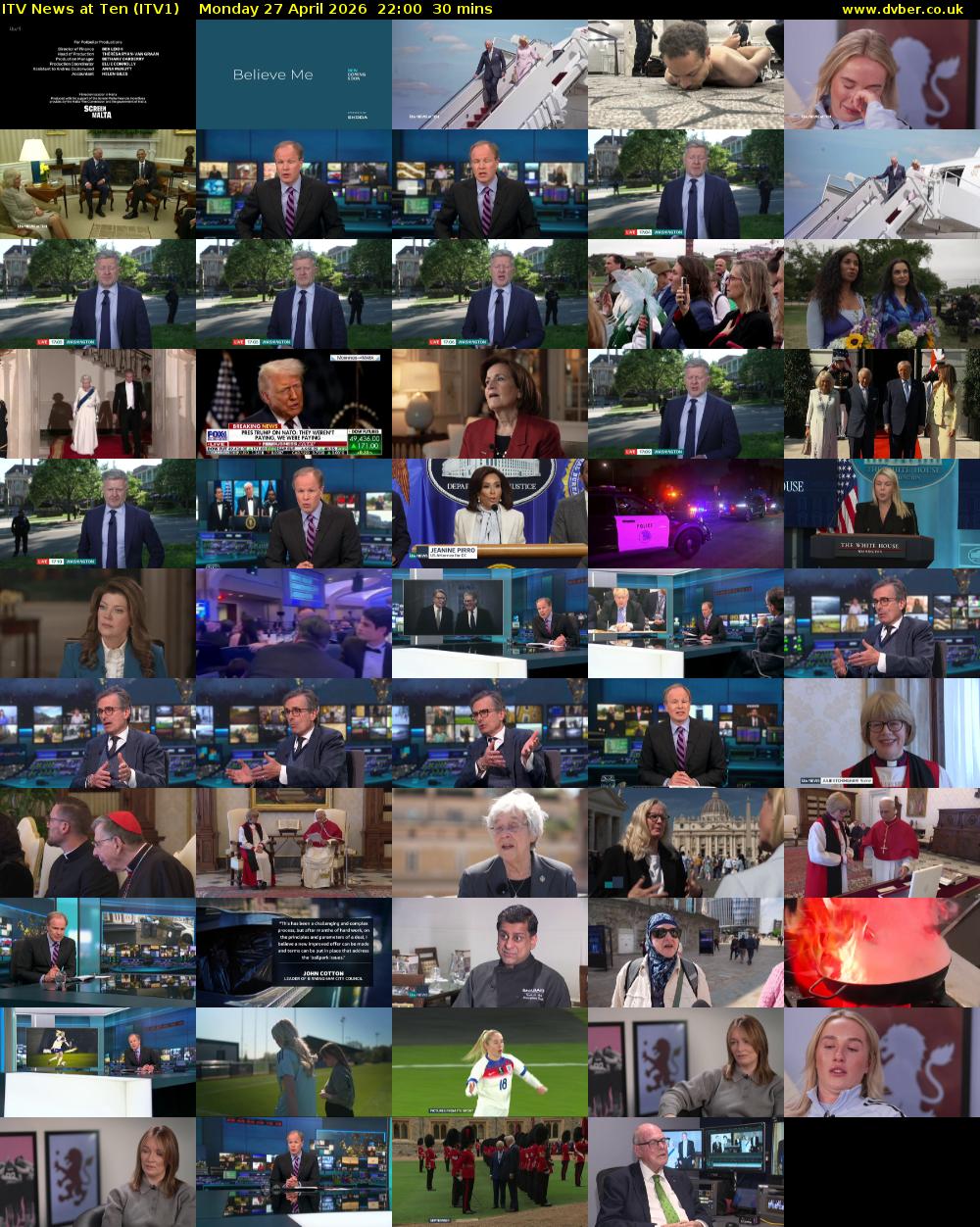 ITV News at Ten (ITV1) Monday 27 April 2026 22:00 - 22:30