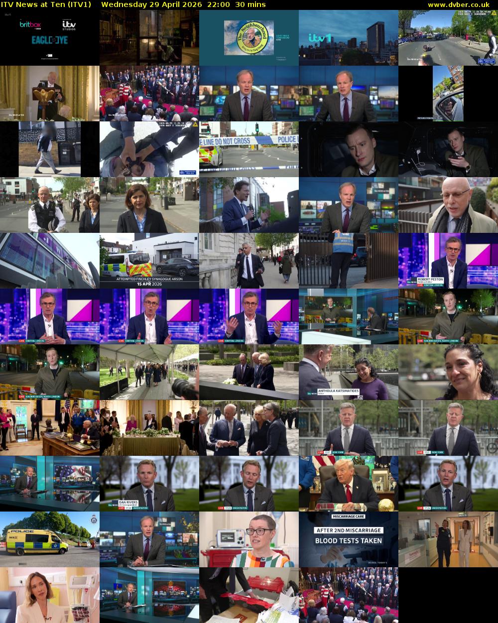 ITV News at Ten (ITV1) Wednesday 29 April 2026 22:00 - 22:30