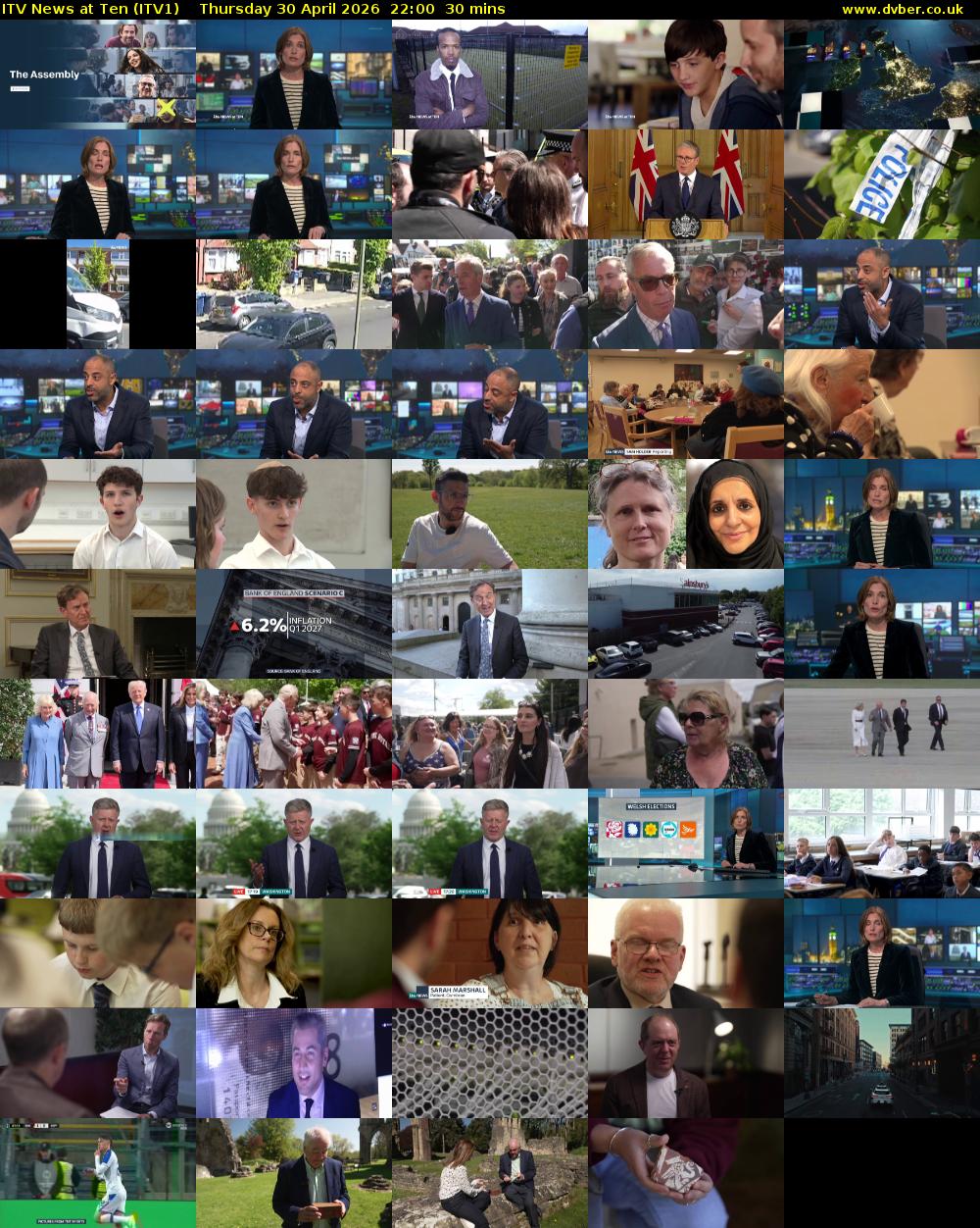 ITV News at Ten (ITV1) Thursday 30 April 2026 22:00 - 22:30