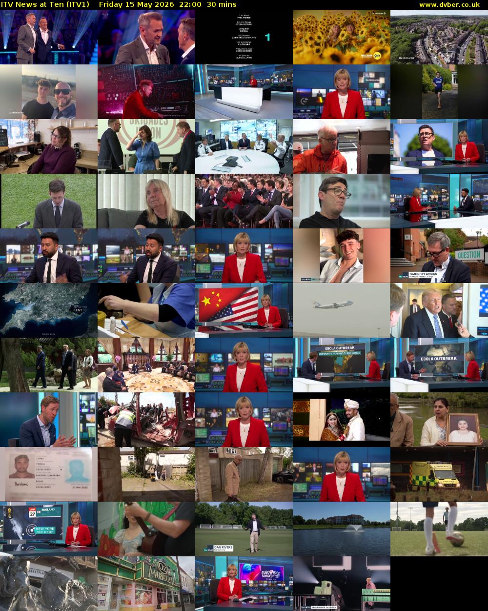 ITV News at Ten (ITV1) Friday 15 May 2026 22:00 - 22:30