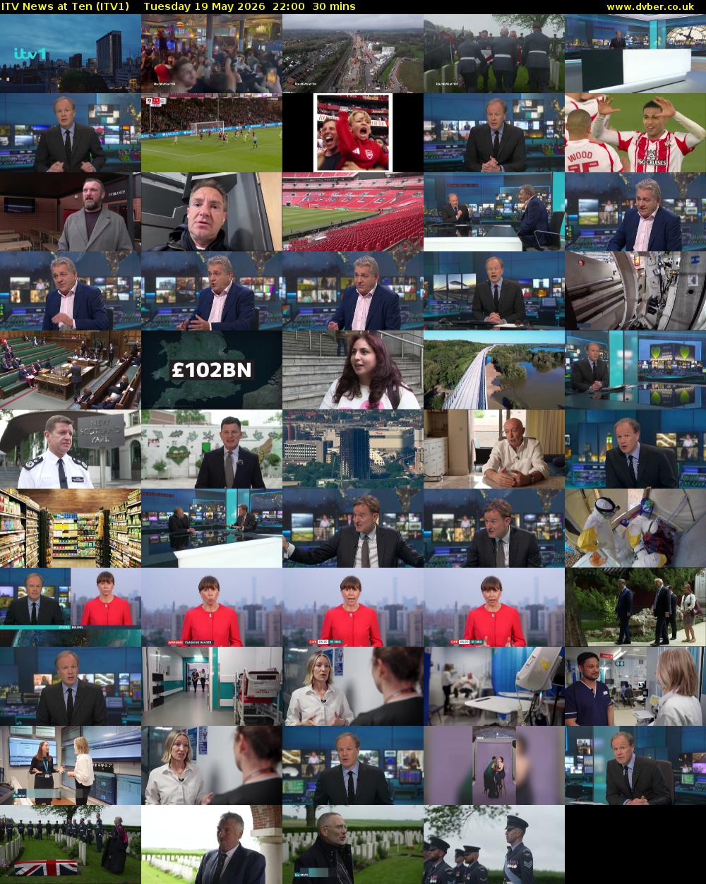 ITV News at Ten (ITV1) Tuesday 19 May 2026 22:00 - 22:30