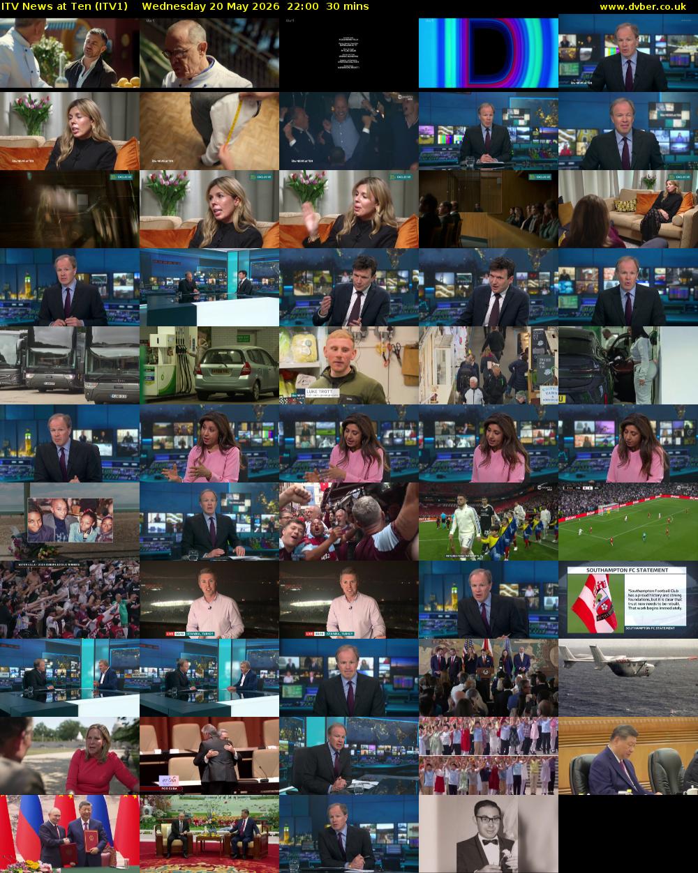 ITV News at Ten (ITV1) Wednesday 20 May 2026 22:00 - 22:30