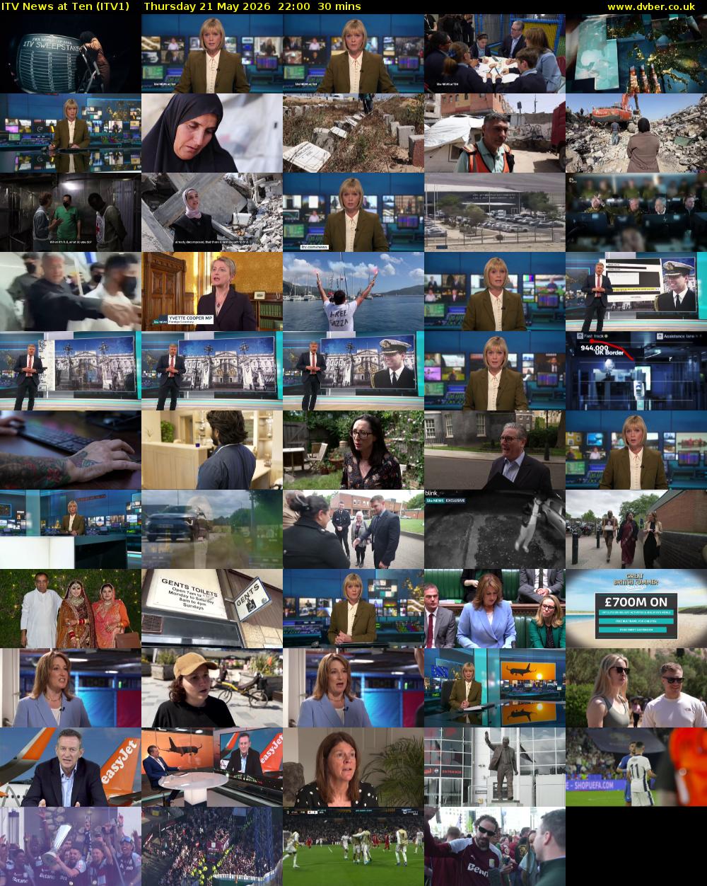 ITV News at Ten (ITV1) Thursday 21 May 2026 22:00 - 22:30