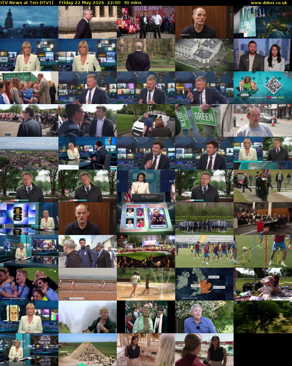 ITV News at Ten (ITV1) Friday 22 May 2026 22:00 - 22:30
