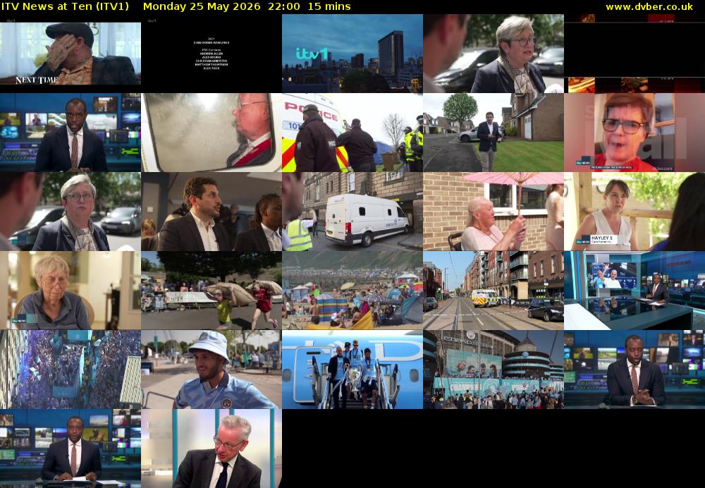 ITV News at Ten (ITV1) Monday 25 May 2026 22:00 - 22:15