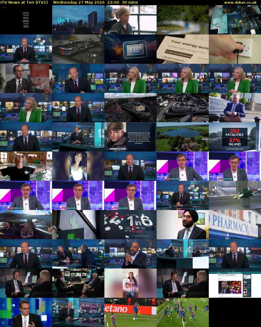 ITV News at Ten (ITV1) Wednesday 27 May 2026 22:00 - 22:30