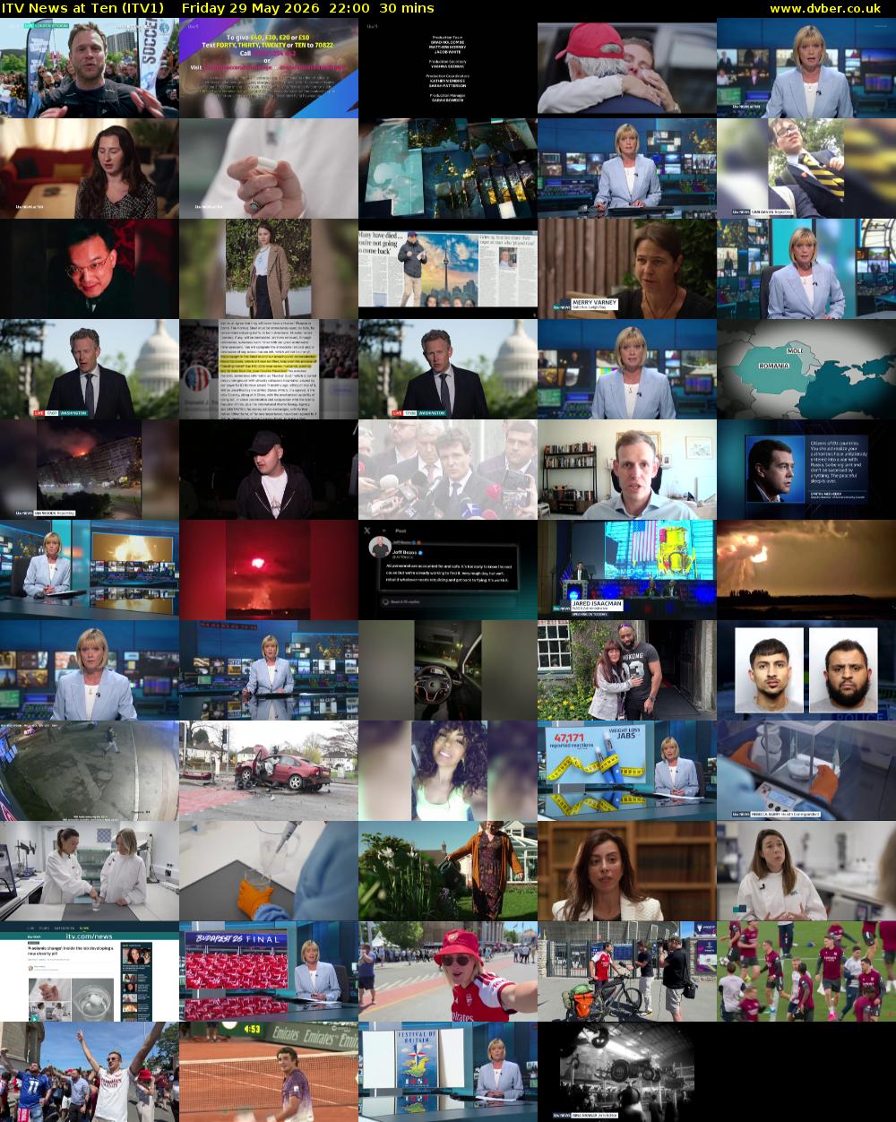ITV News at Ten (ITV1) Friday 29 May 2026 22:00 - 22:30