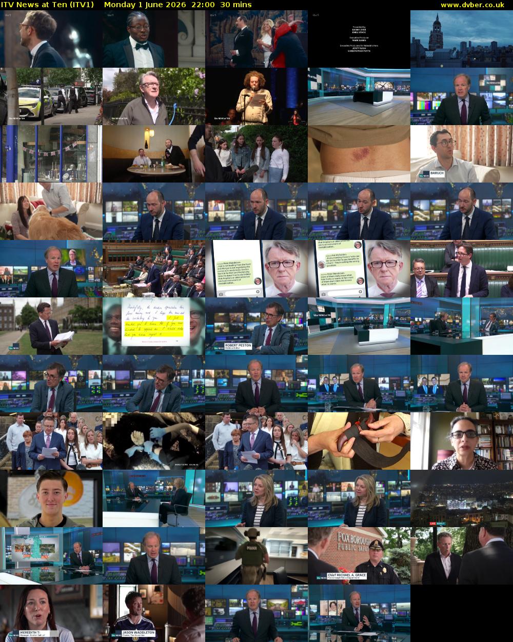 ITV News at Ten (ITV1) Monday 1 June 2026 22:00 - 22:30