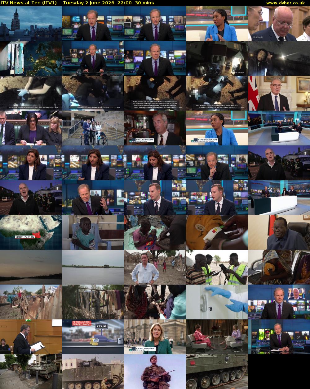 ITV News at Ten (ITV1) Tuesday 2 June 2026 22:00 - 22:30