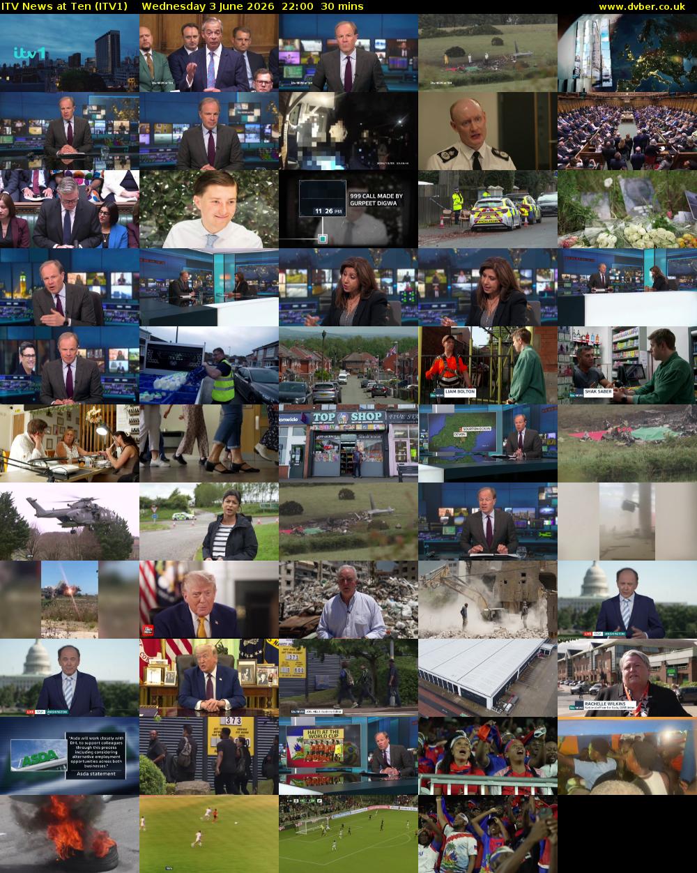 ITV News at Ten (ITV1) Wednesday 3 June 2026 22:00 - 22:30