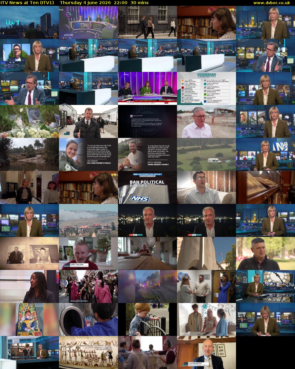 ITV News at Ten (ITV1) Thursday 4 June 2026 22:00 - 22:30