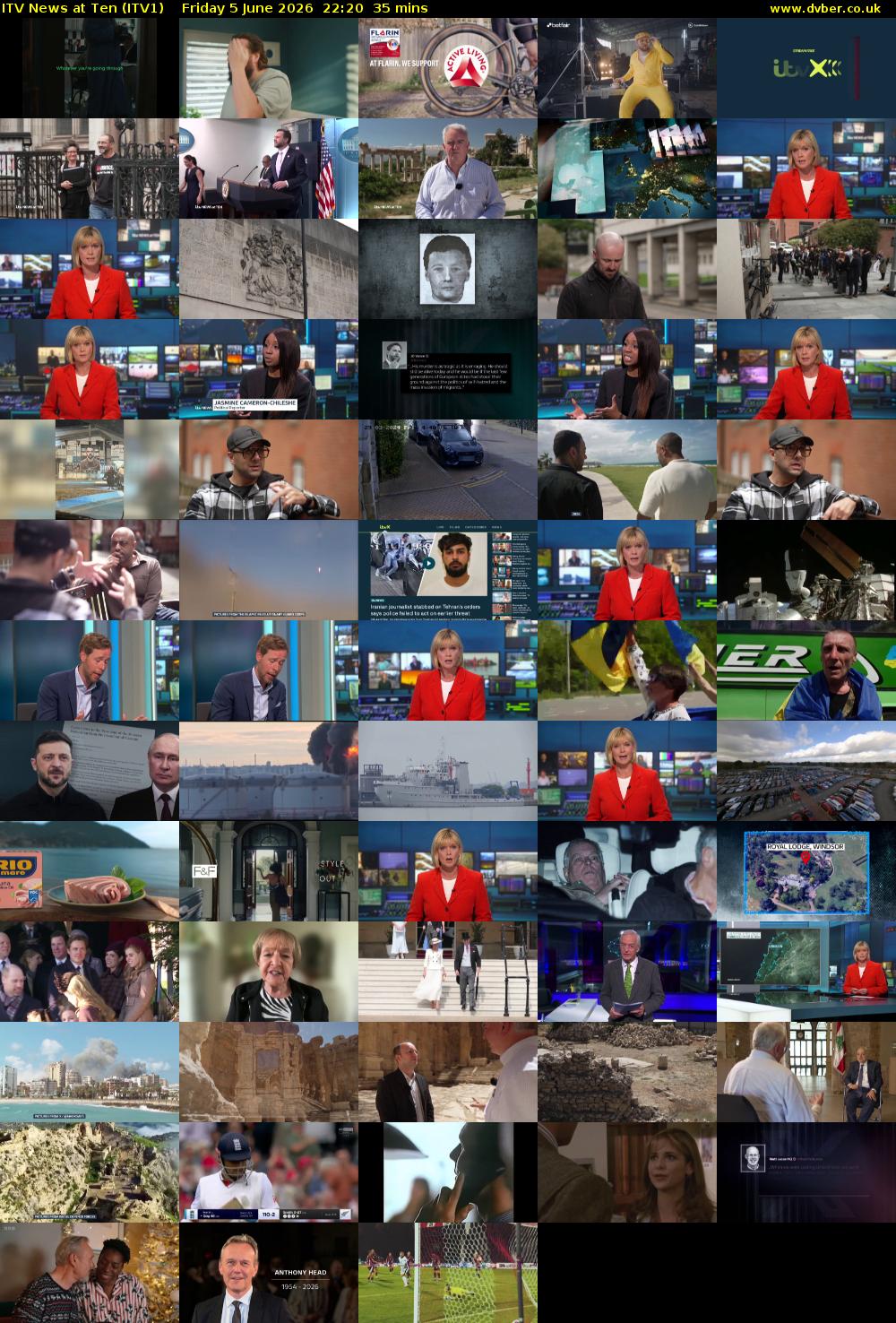 ITV News at Ten (ITV1) Friday 5 June 2026 22:20 - 22:55