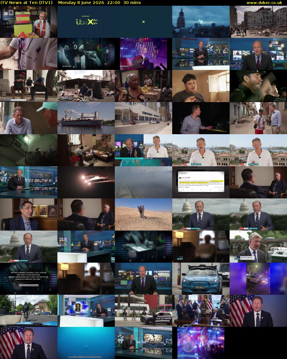 ITV News at Ten (ITV1) Monday 8 June 2026 22:00 - 22:30