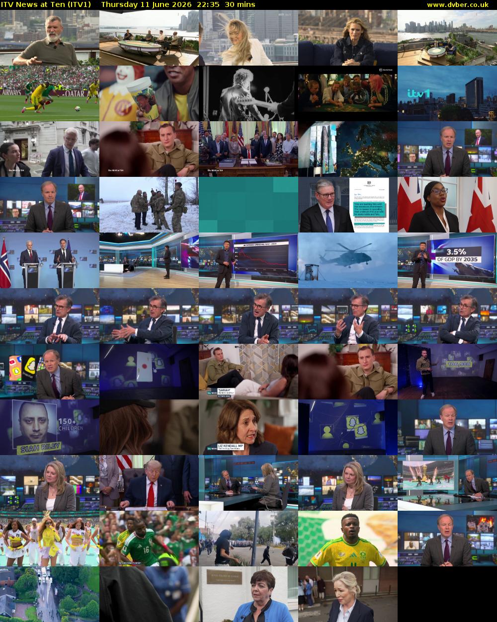 ITV News at Ten (ITV1) Thursday 11 June 2026 22:35 - 23:05