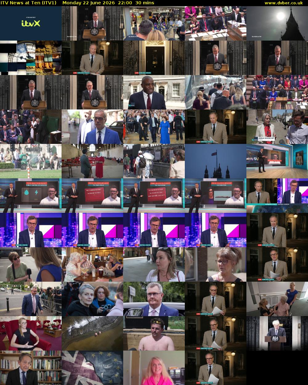ITV News at Ten (ITV1) Monday 22 June 2026 22:00 - 22:30