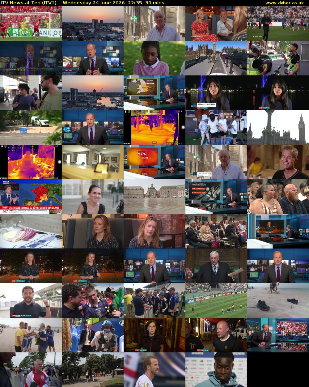 ITV News at Ten (ITV1) Wednesday 24 June 2026 22:35 - 23:05
