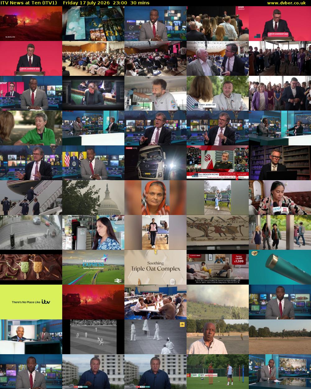 ITV News at Ten (ITV1) Friday 17 July 2026 23:00 - 23:30