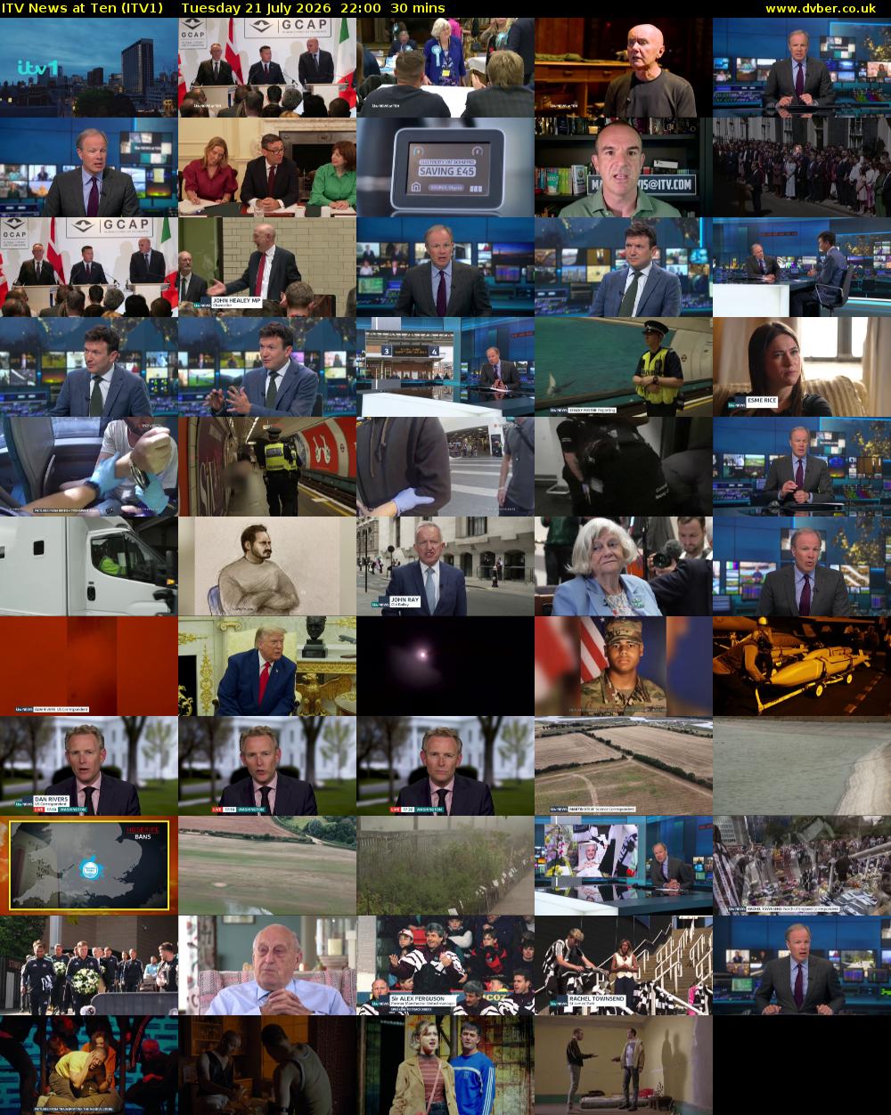 ITV News at Ten (ITV1) Tuesday 21 July 2026 22:00 - 22:30