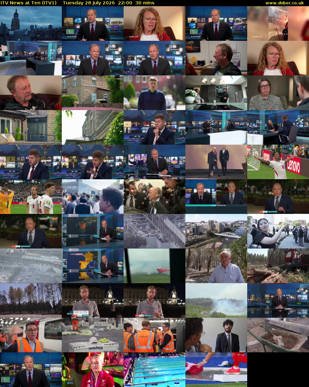 ITV News at Ten (ITV1) Tuesday 28 July 2026 22:00 - 22:30