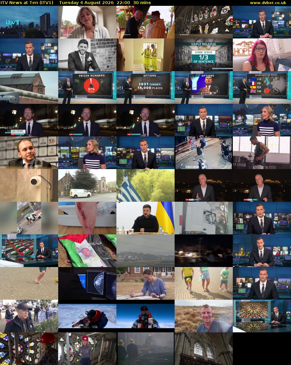 ITV News at Ten (ITV1) Tuesday 4 August 2026 22:00 - 22:30