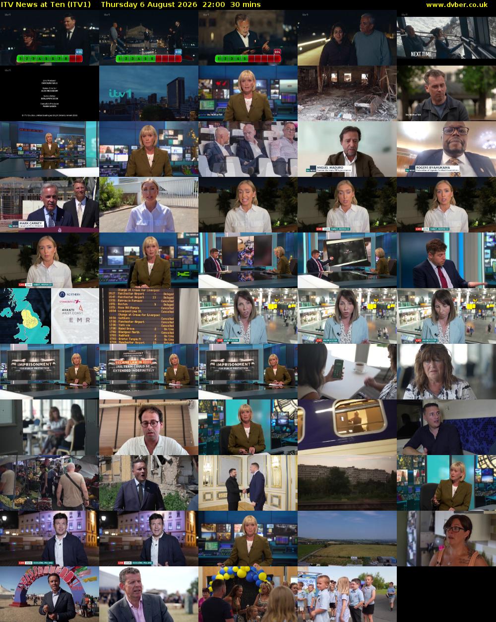 ITV News at Ten (ITV1) Thursday 6 August 2026 22:00 - 22:30