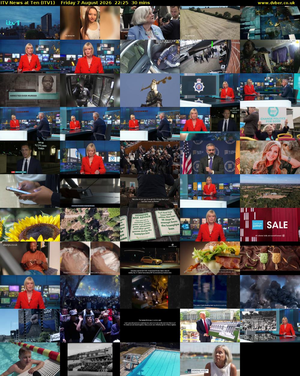 ITV News at Ten (ITV1) Friday 7 August 2026 22:25 - 22:55