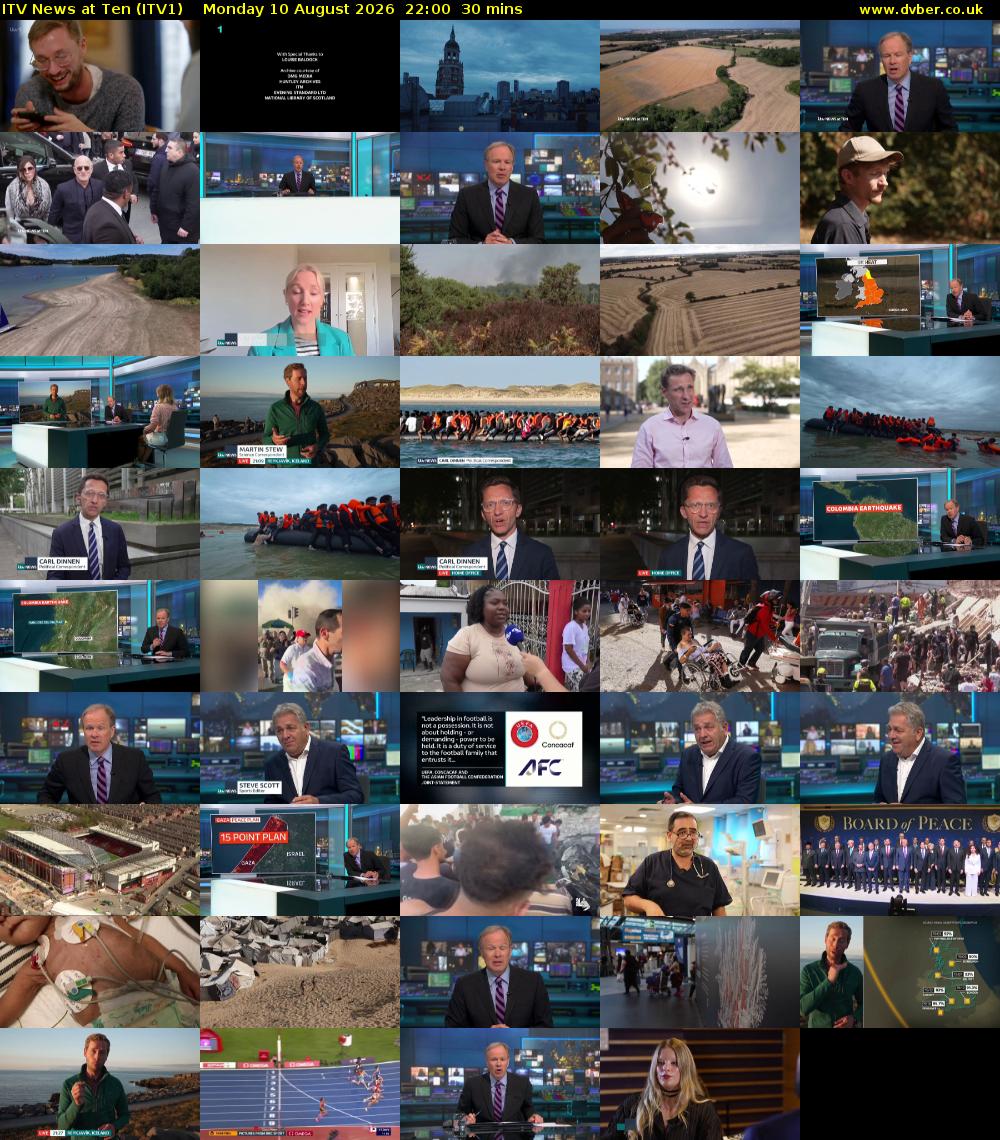 ITV News at Ten (ITV1) Monday 10 August 2026 22:00 - 22:30