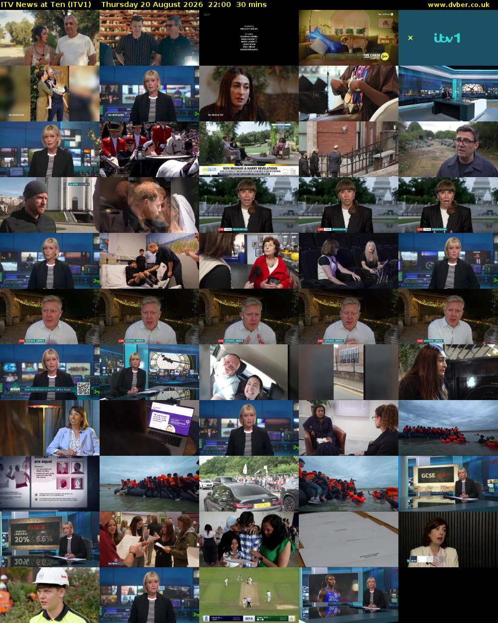 ITV News at Ten (ITV1) Thursday 20 August 2026 22:00 - 22:30