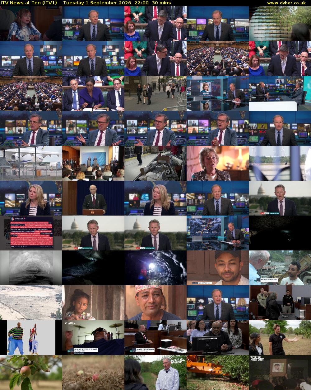 ITV News at Ten (ITV1) Tuesday 1 September 2026 22:00 - 22:30