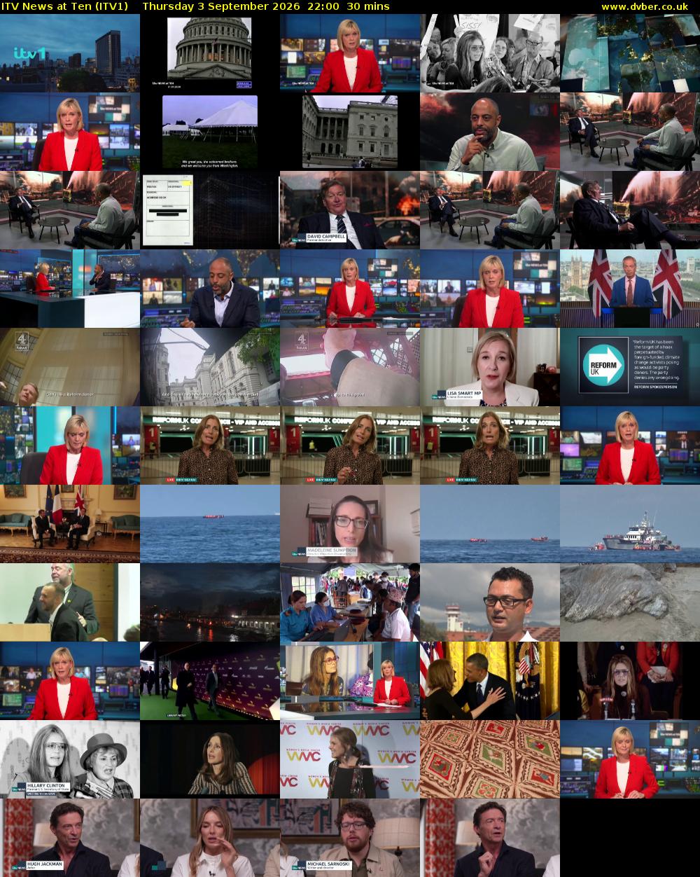 ITV News at Ten (ITV1) Thursday 3 September 2026 22:00 - 22:30