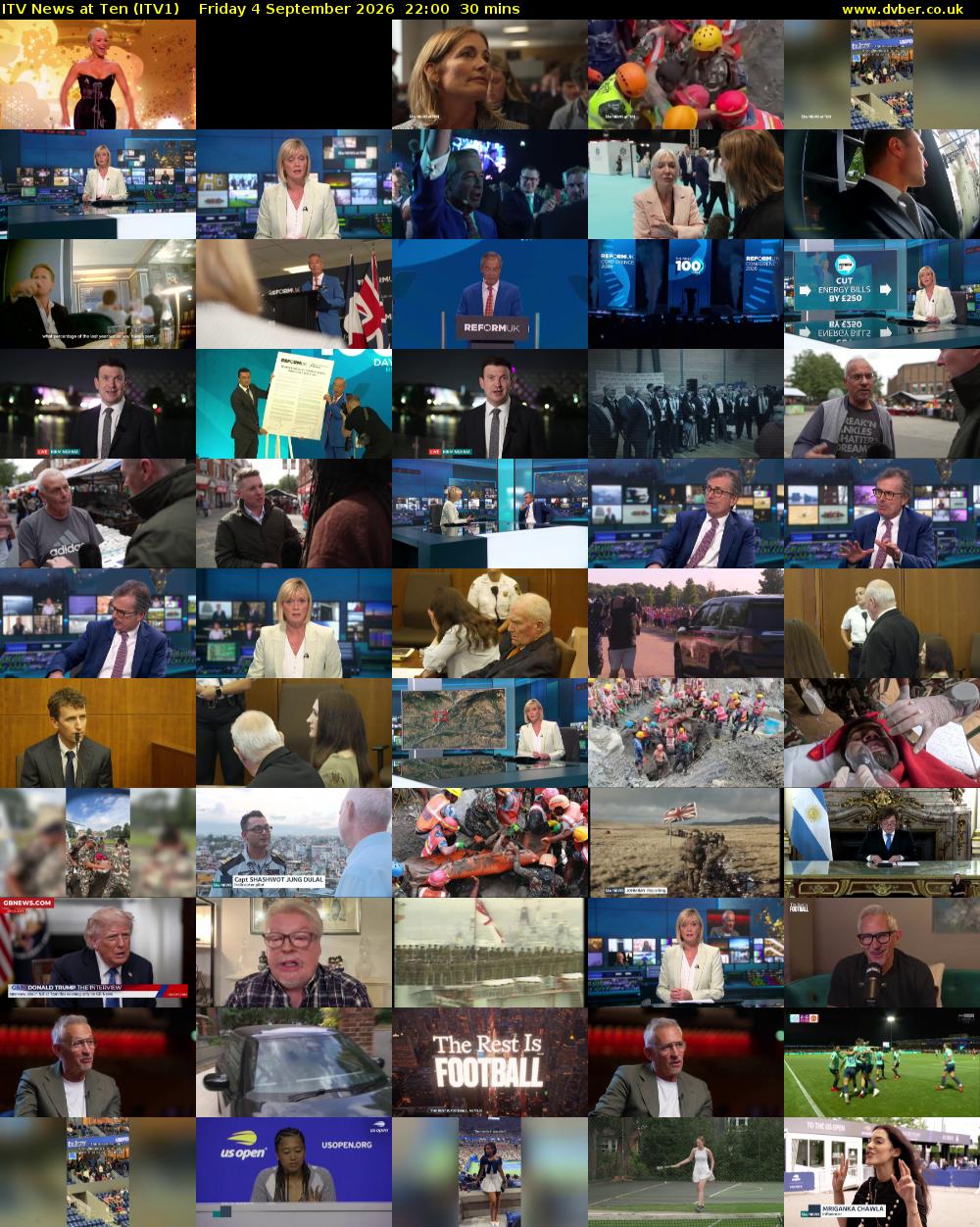 ITV News at Ten (ITV1) Friday 4 September 2026 22:00 - 22:30