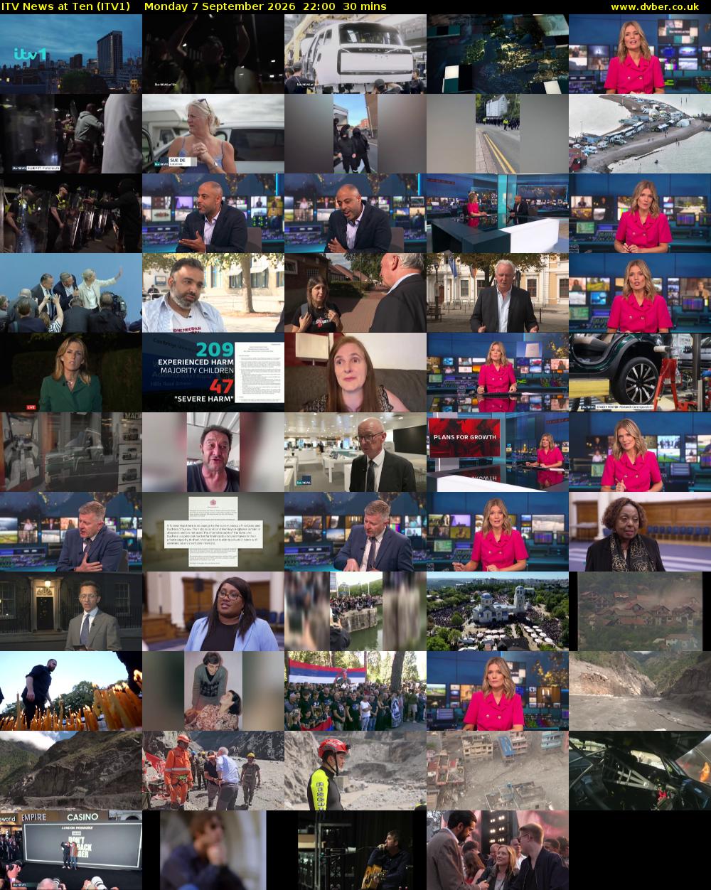 ITV News at Ten (ITV1) Monday 7 September 2026 22:00 - 22:30