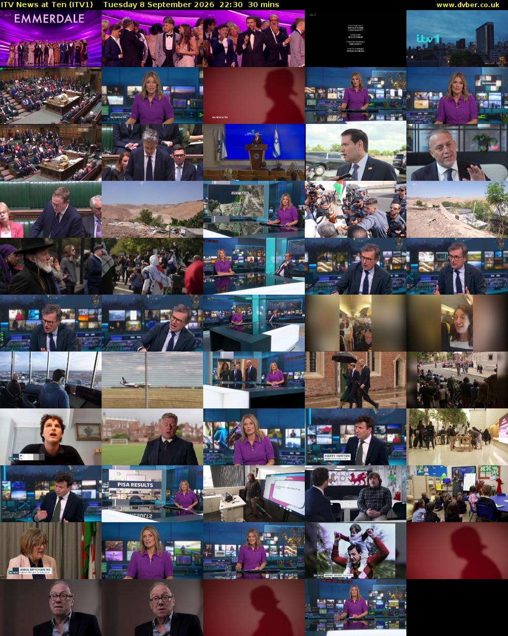 ITV News at Ten (ITV1) Tuesday 8 September 2026 22:30 - 23:00