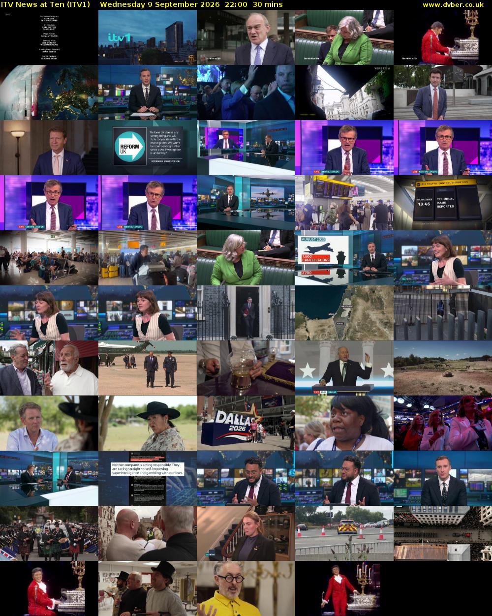 ITV News at Ten (ITV1) Wednesday 9 September 2026 22:00 - 22:30