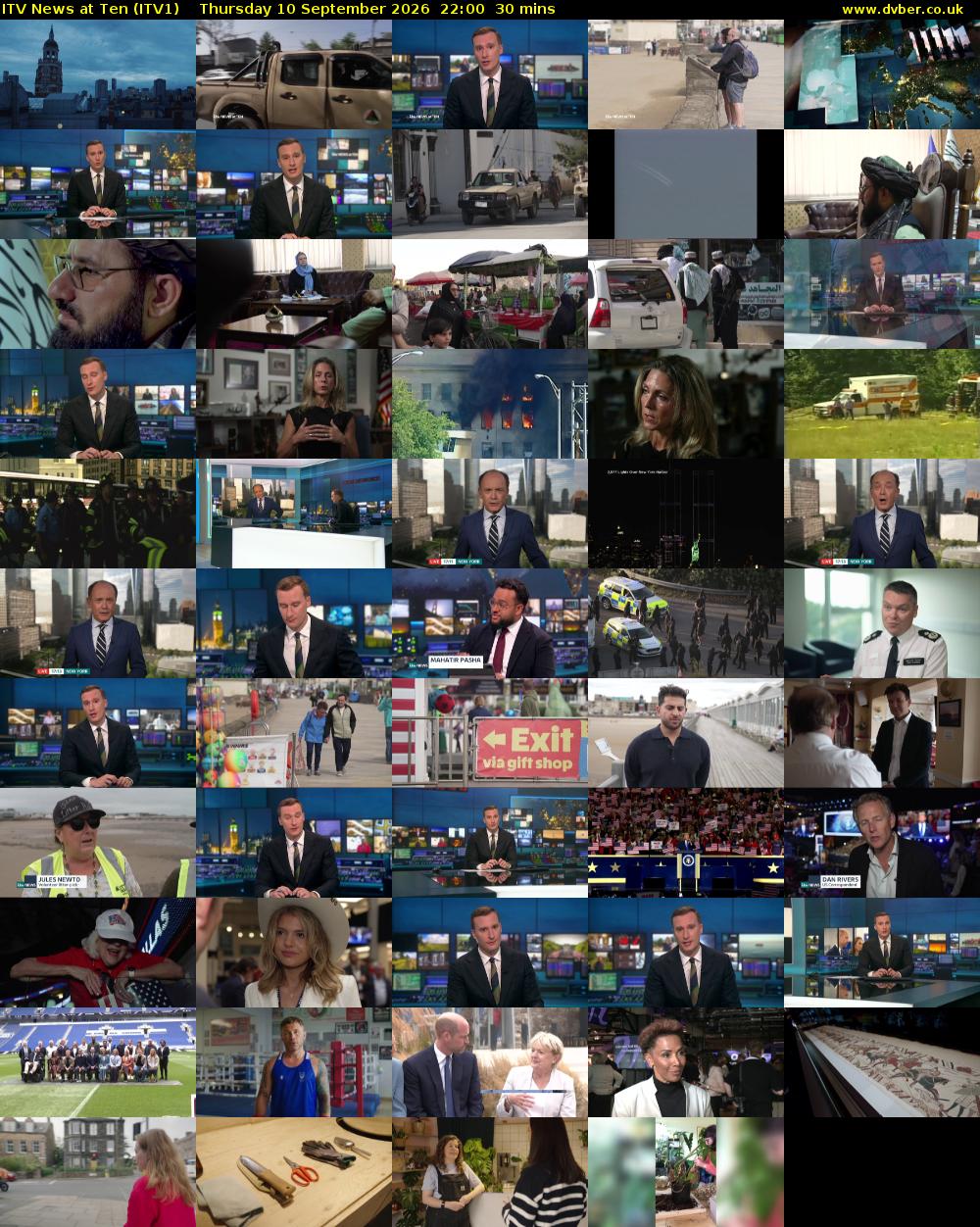 ITV News at Ten (ITV1) Thursday 10 September 2026 22:00 - 22:30