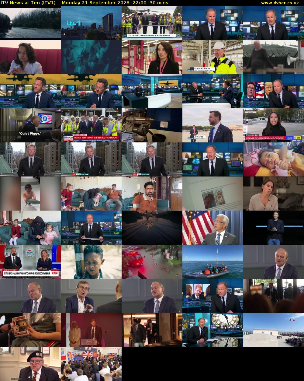 ITV News at Ten (ITV1) Monday 21 September 2026 22:00 - 22:30
