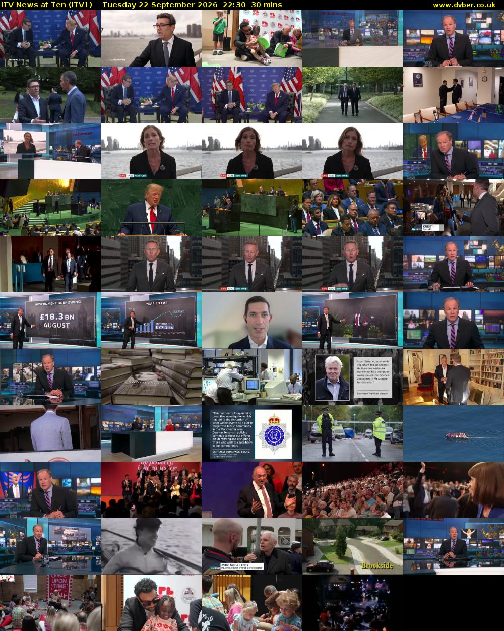 ITV News at Ten (ITV1) Tuesday 22 September 2026 22:30 - 23:00