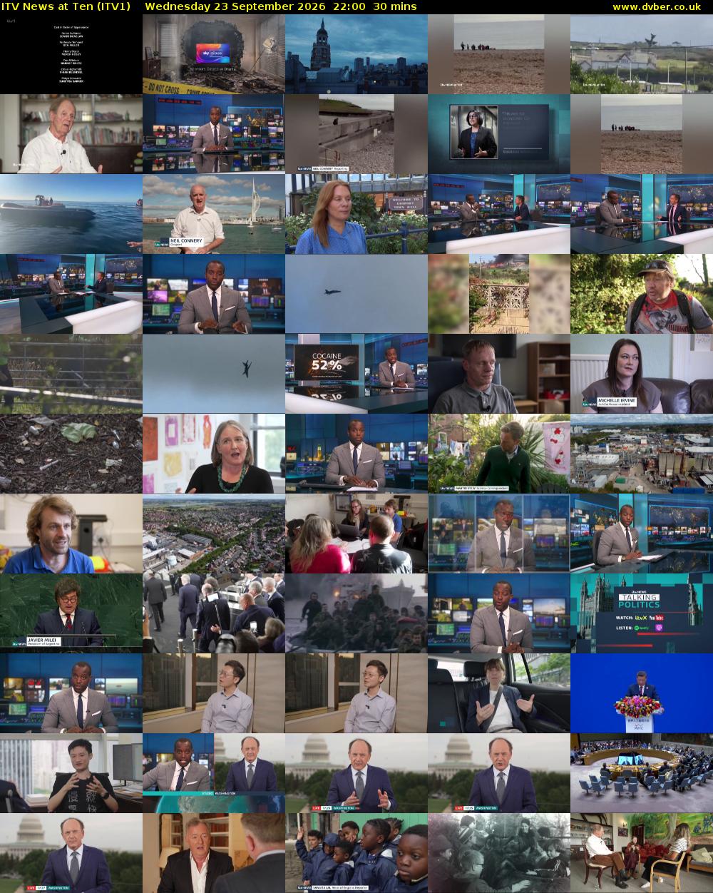 ITV News at Ten (ITV1) Wednesday 23 September 2026 22:00 - 22:30