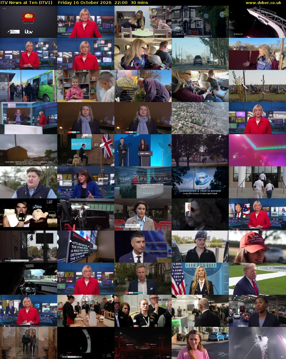 ITV News at Ten (ITV1) Friday 16 October 2026 22:00 - 22:30