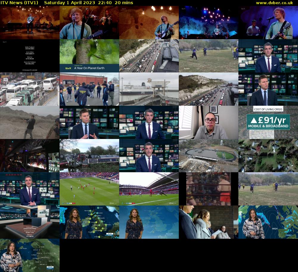 ITV News (ITV1) Saturday 1 April 2023 22:40 - 23:00