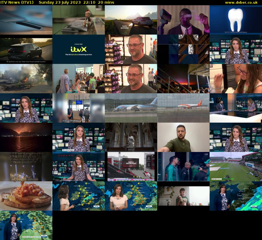 ITV News (ITV1) Sunday 23 July 2023 22:10 - 22:30
