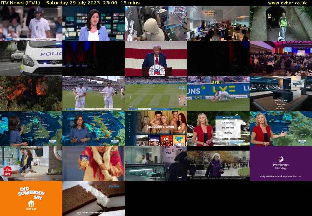 ITV News (ITV1) Saturday 29 July 2023 23:00 - 23:15