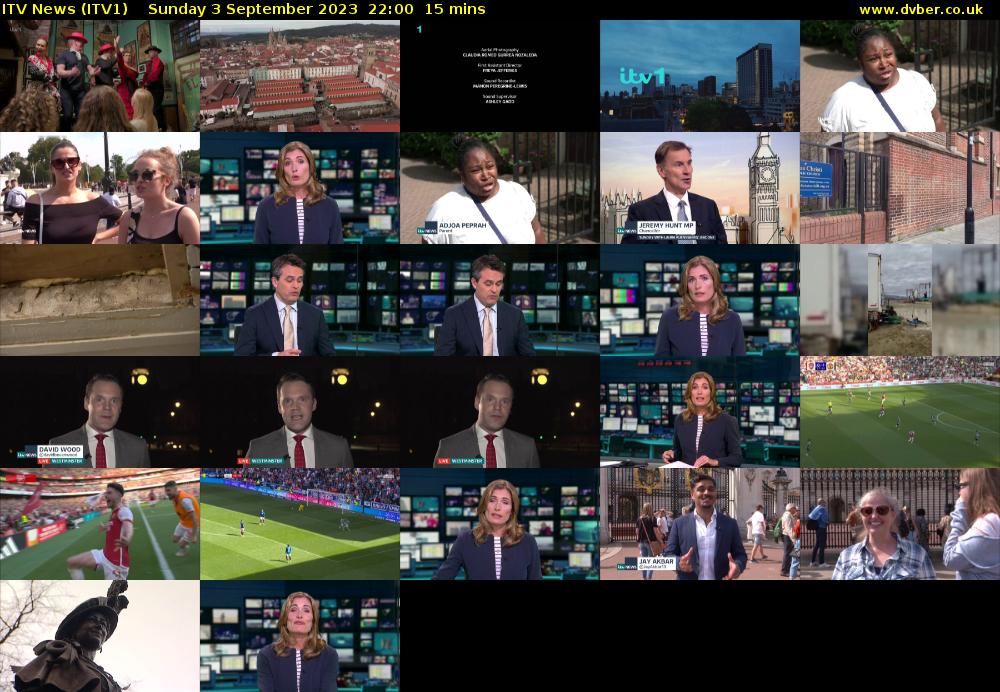 ITV News (ITV1) Sunday 3 September 2023 22:00 - 22:15