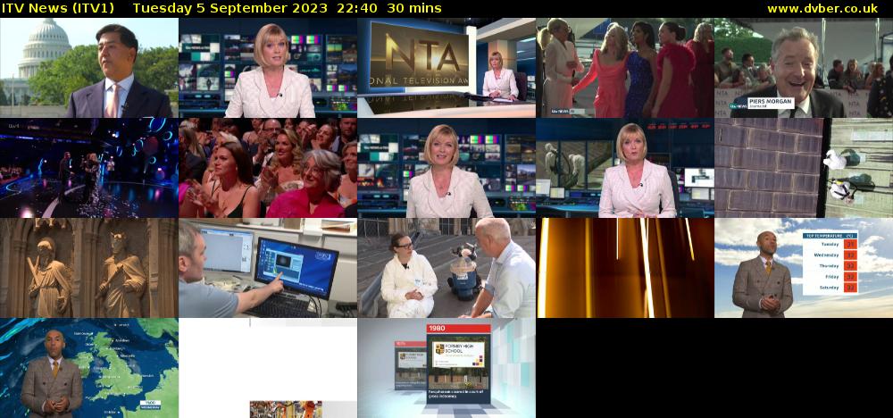 ITV News (ITV1) Tuesday 5 September 2023 22:40 - 23:10
