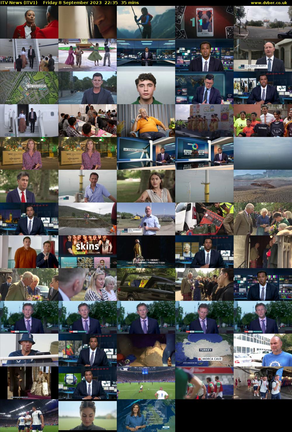 ITV News (ITV1) Friday 8 September 2023 22:35 - 23:10
