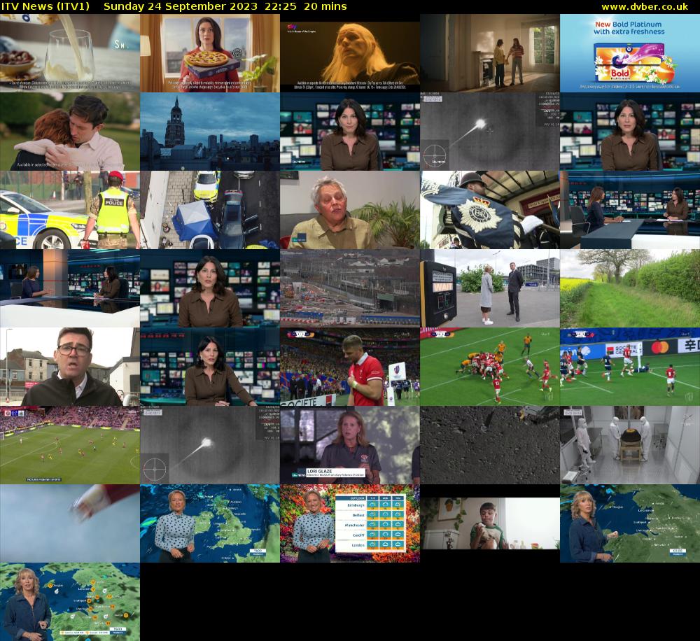 ITV News (ITV1) Sunday 24 September 2023 22:25 - 22:45