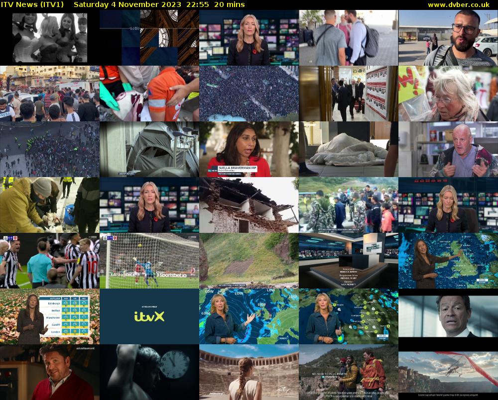 ITV News (ITV1) Saturday 4 November 2023 22:55 - 23:15